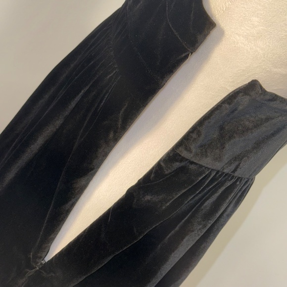 Lands End Canvas 1963 Black Velvet Holiday Dress Size 8 - Picture 7 of 16